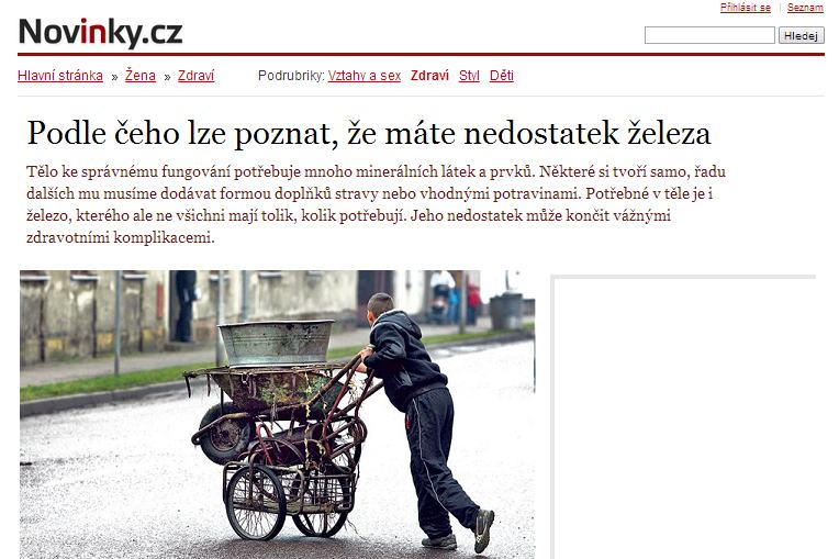 Obrázek nedostatek zeleza
