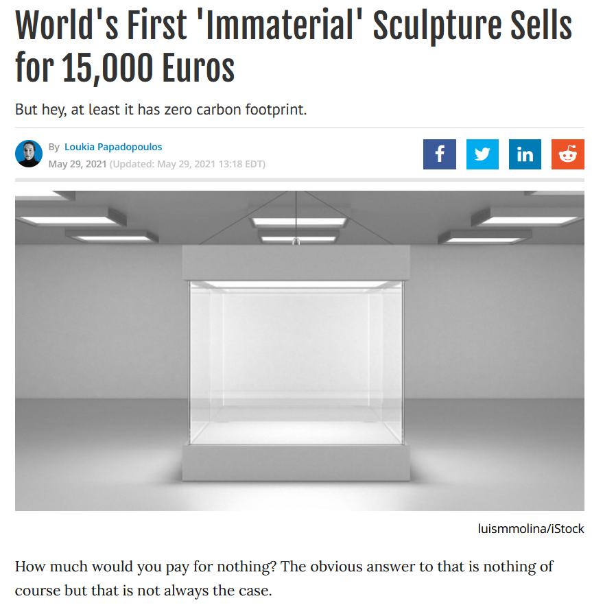 Obrázek neviditelna socha za 15000 euro