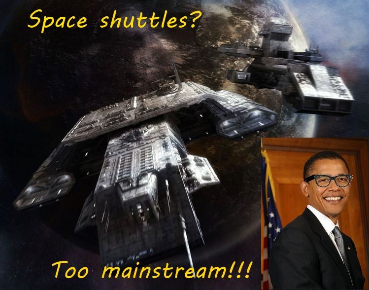 Obrázek obama spaceshuttle