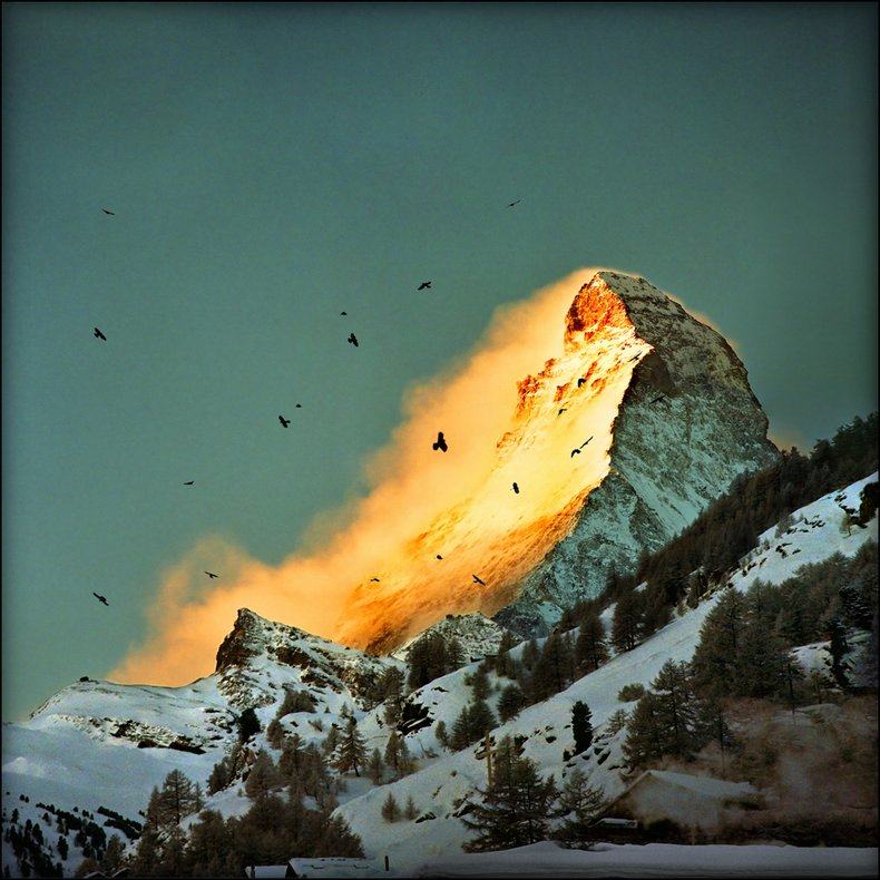 Obrázek ohniva hora