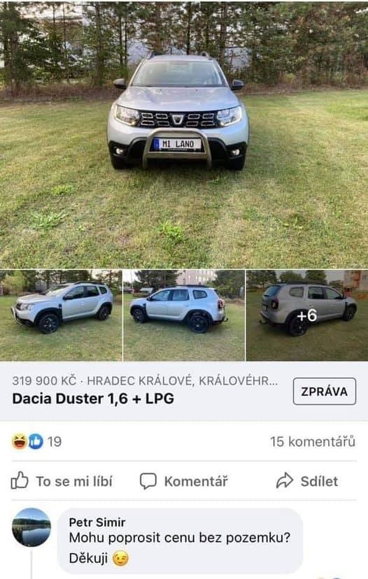 Obrázek ojeta Dacia Duster cena otaznik