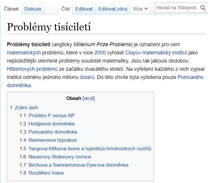 Obrázek osm&nbsp;matematickych&nbsp;problemu