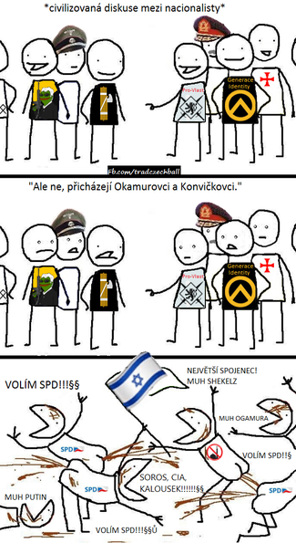 Obrázek parodie na nacionalismus