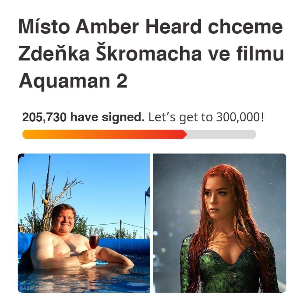 Obrázek petice nahradte amber heard