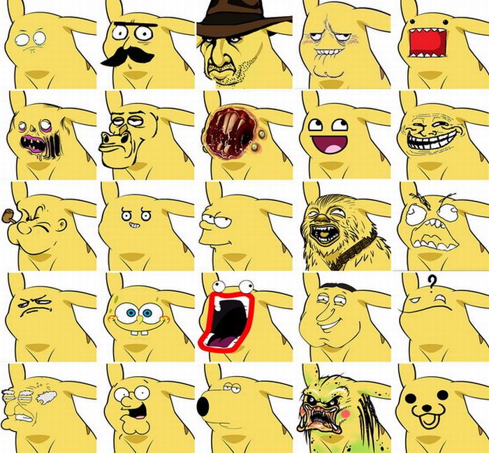 Obrázek pikachu faces