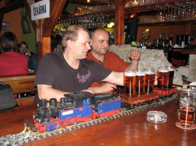 Obrázek pivo na vlaku