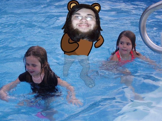 Obrázek plavajici medved