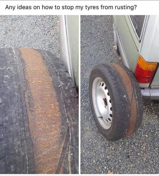 Obrázek please help rusting tires