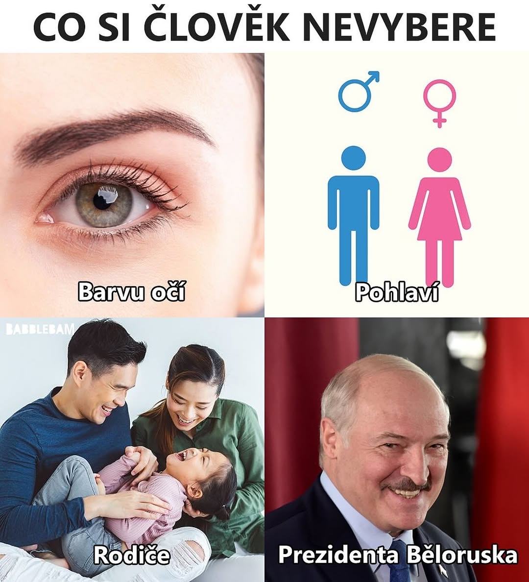 Obrázek pohlavi si  dnes vyberes snadneji nez prezidenta Beloruska