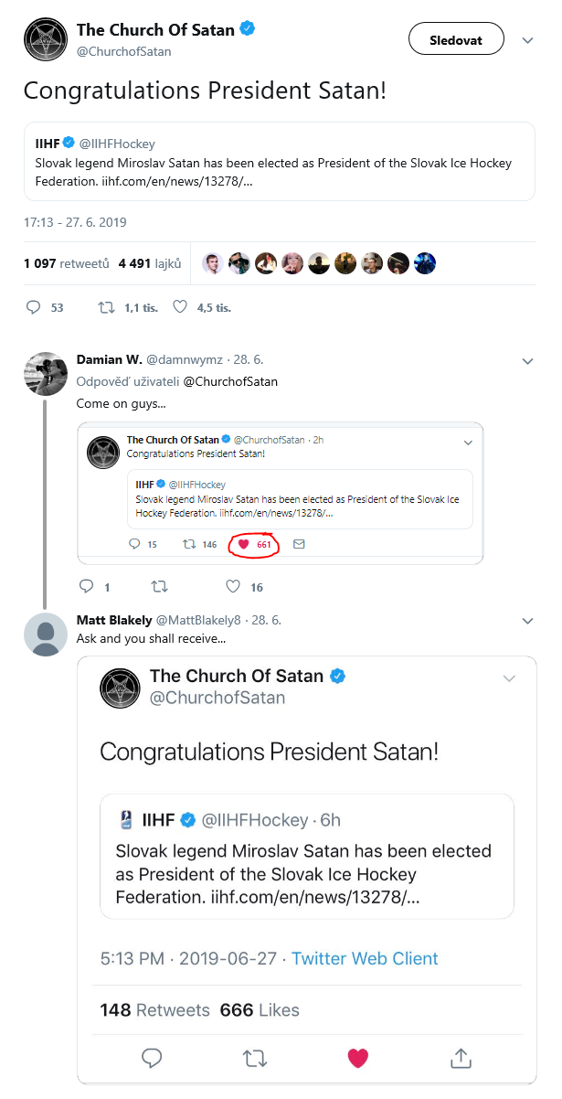 Obrázek president Satan