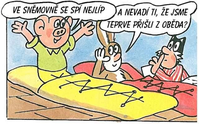 Obrázek prespavani ve snemovne