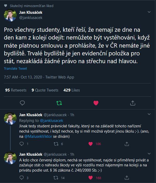 Obrázek pro studenty co se boji o ubytovani