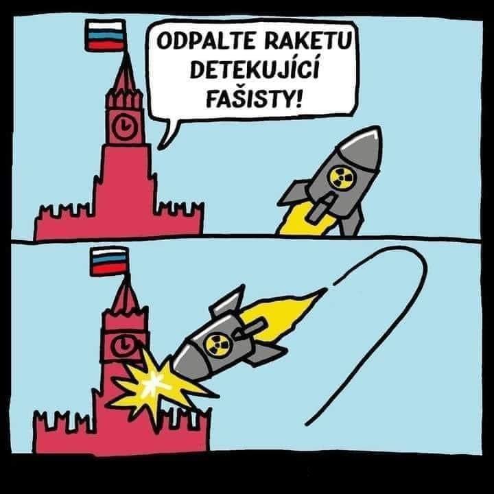 Obrázek raketu na fasisty