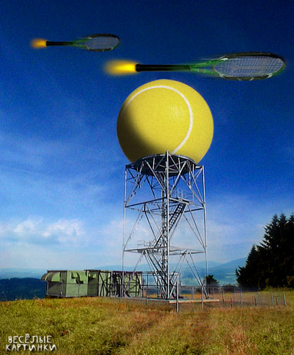 Obrázek rakety nad radarem