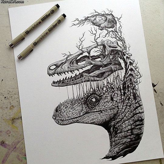 Obrázek raptor drawing