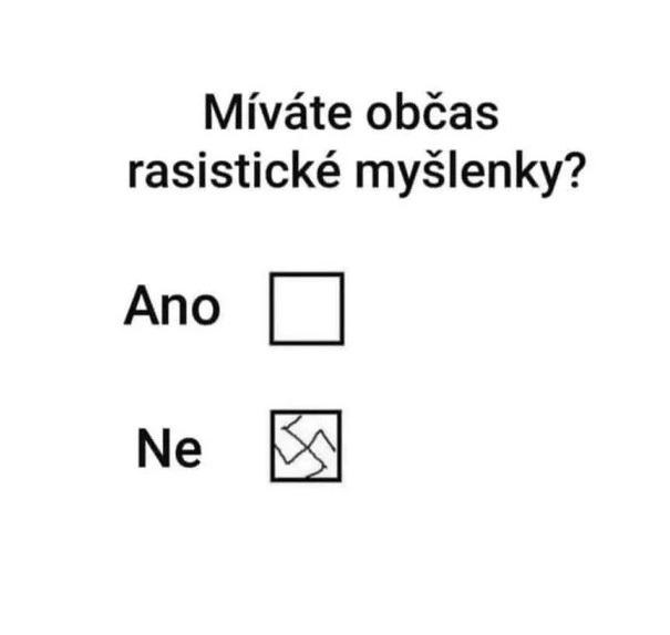 Obrázek rasisticke myslenky