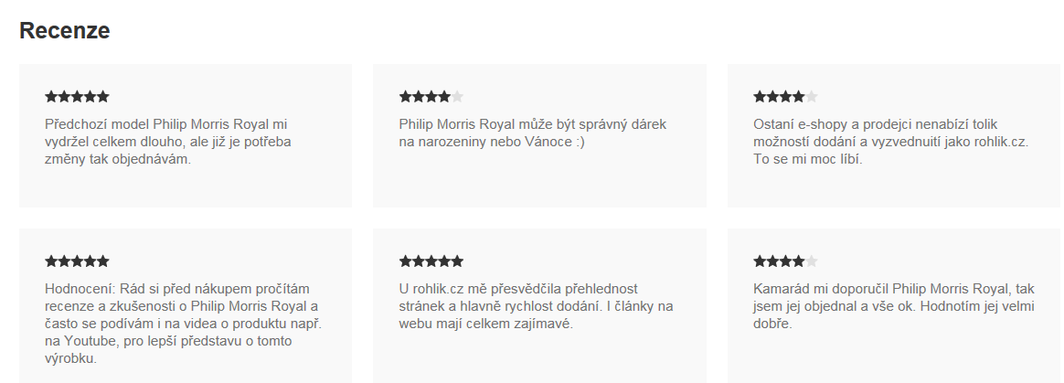 Obrázek recenze cigaret