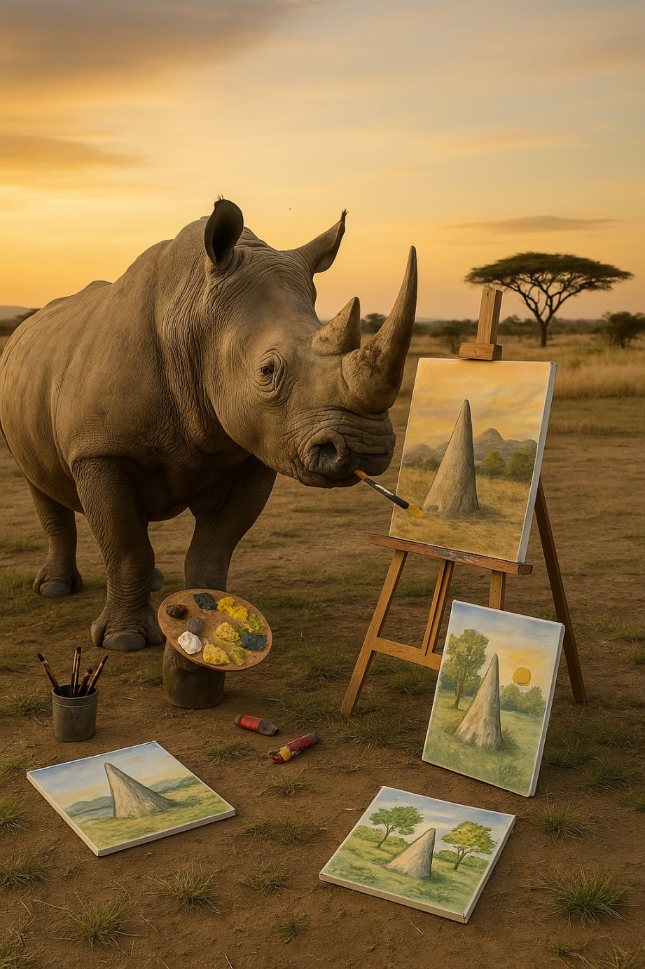 Obrázek rhino painting real