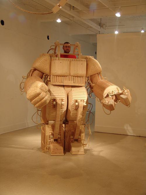 Obrázek robot drevo