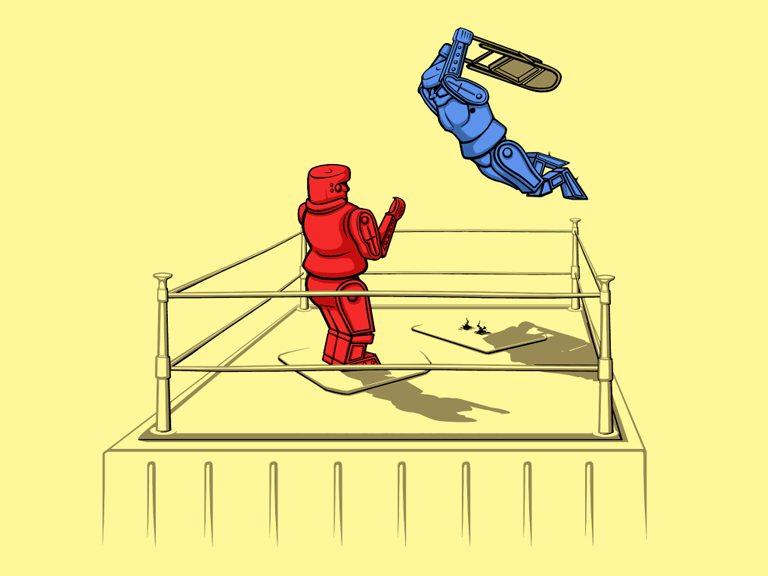 Obrázek robot wrestling