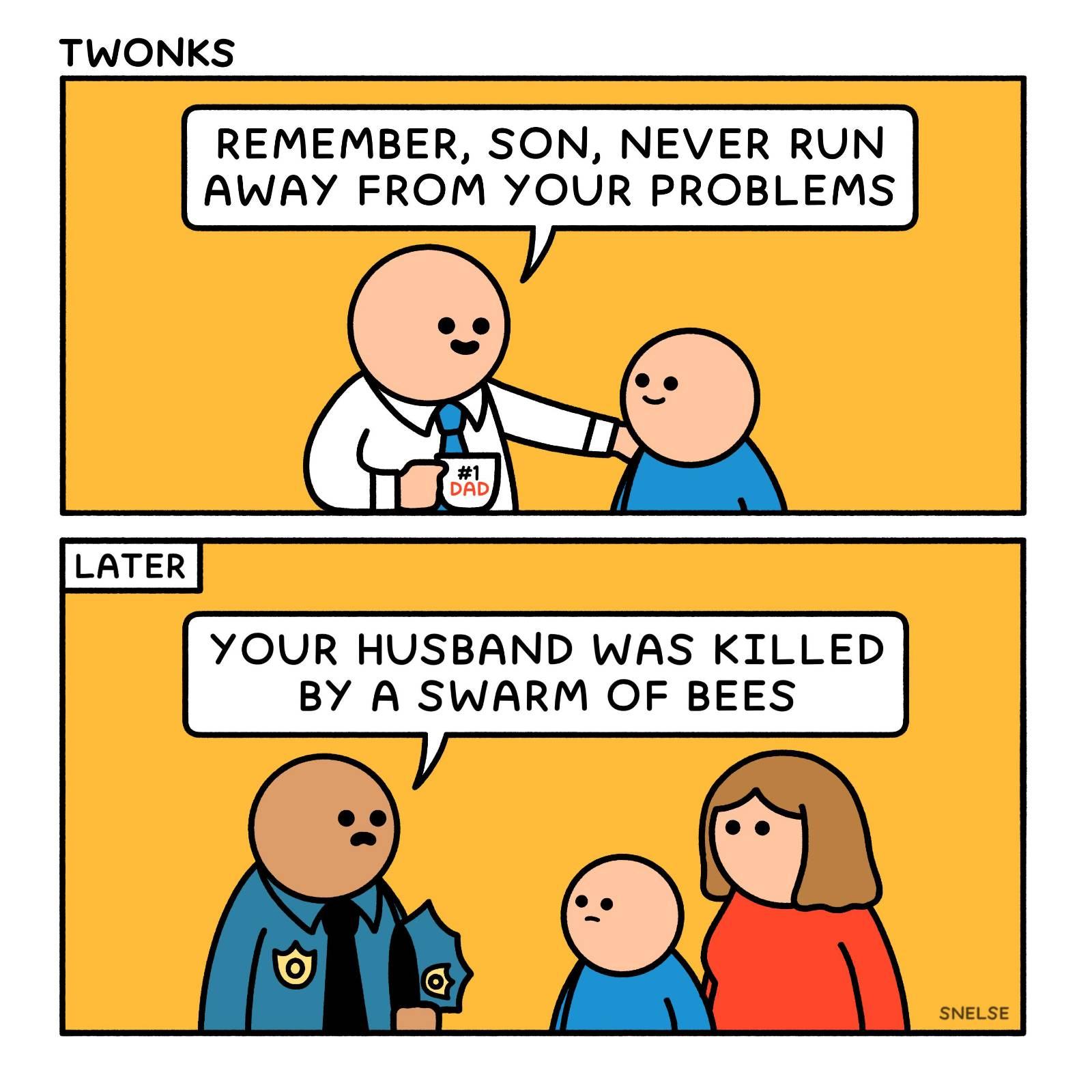 Obrázek run away from your problems