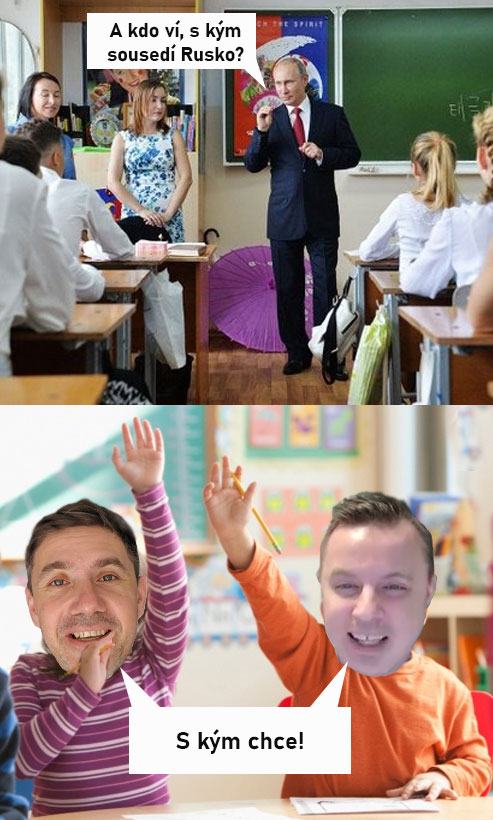 Obrázek s kym sousedi rusko
