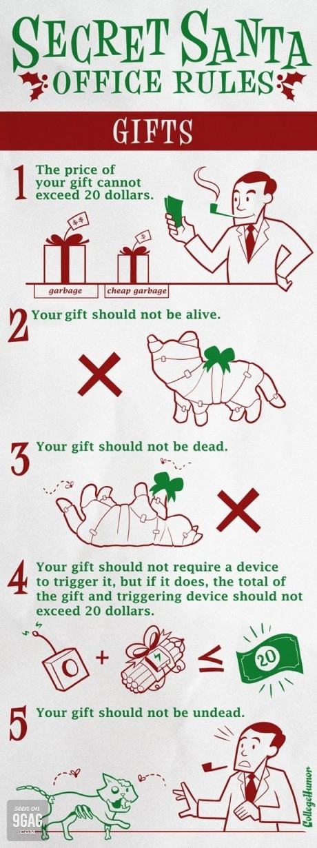 Obrázek secret santa office rules