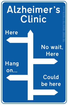 Obrázek sign alzheimers clinic directions