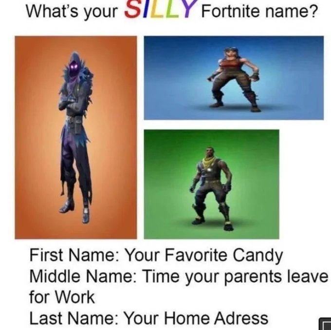 Obrázek silly fornite name