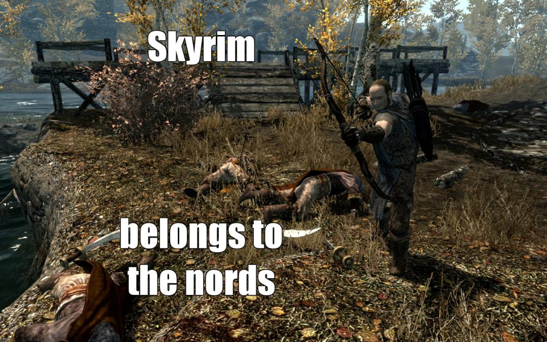 Obrázek skyrim belongs to the nords