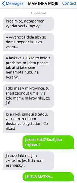 Obrázek sms od maminky