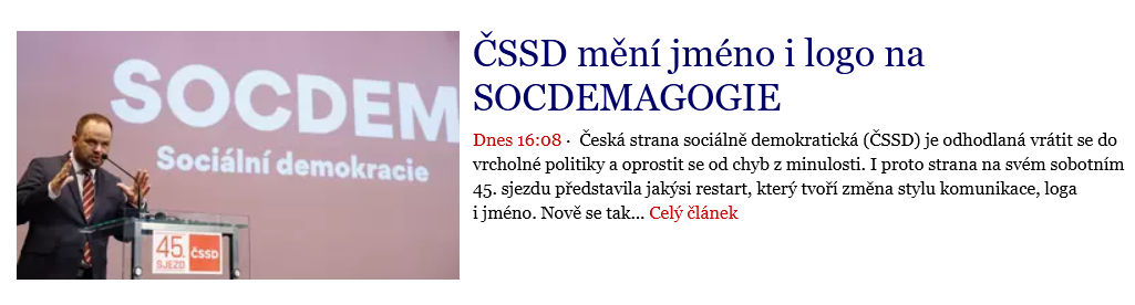 Obrázek socdemagogie