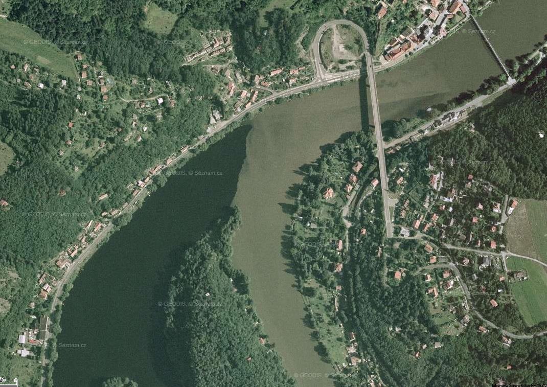 Obrázek soutok Vltavy se Sazavou