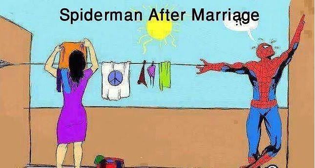 Obrázek spiderman after marriage