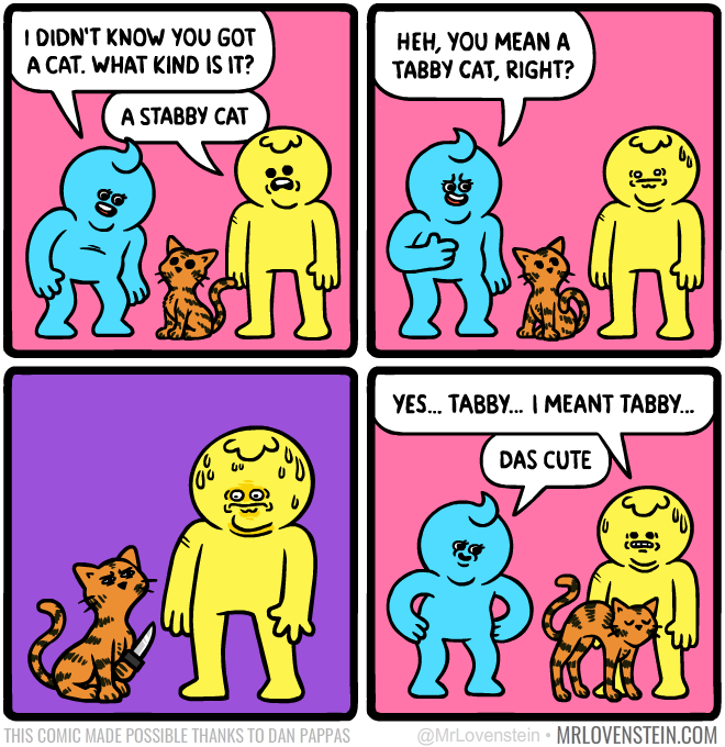Obrázek stabby cat