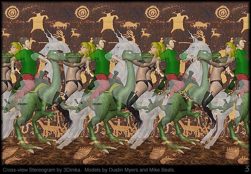 Obrázek stereogram - divej se skrz a hybej hlavou