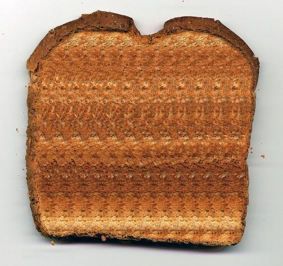 Obrázek stereogram - toast and eggs