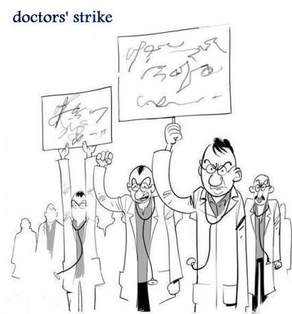 Obrázek strajkujuci doktori