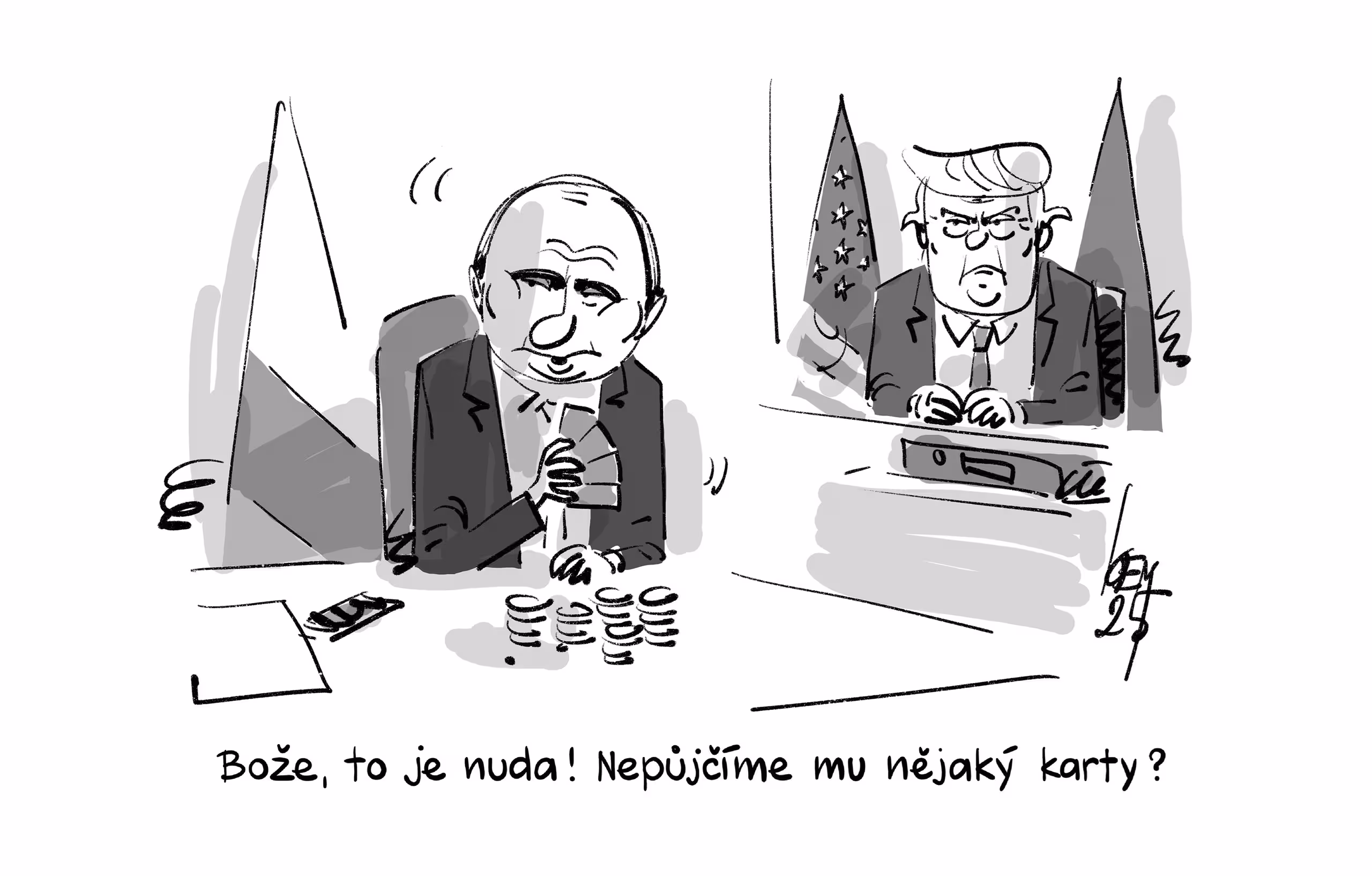 Obrázek ted mi jdou dobre karty