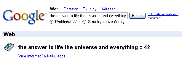 Obrázek the answer to life the universe and everything