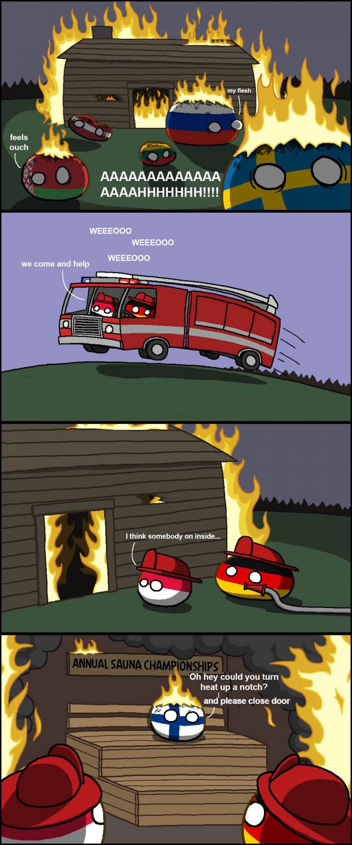 Obrázek the cabin is on fire yo