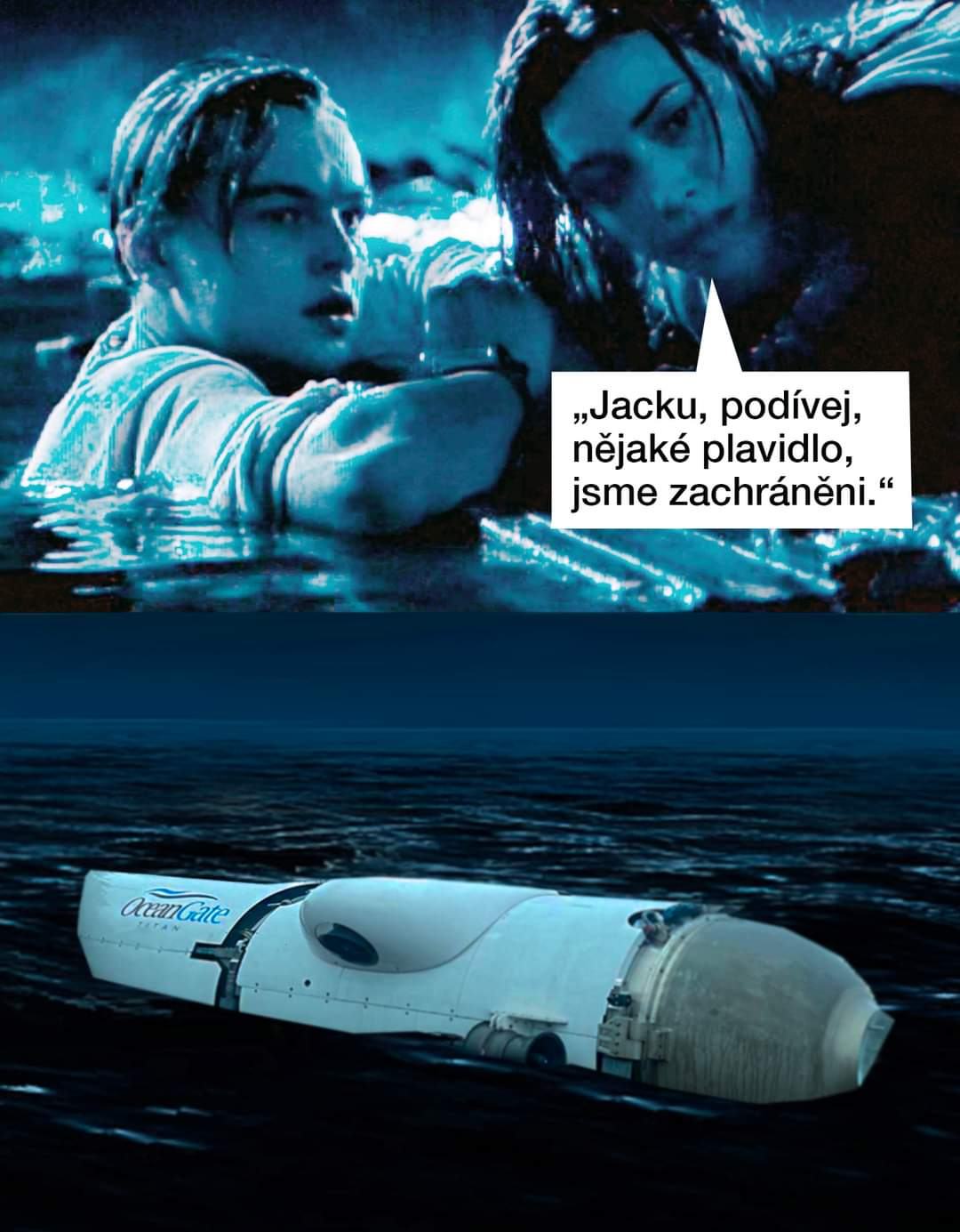 Obrázek titanic vystrizena scena