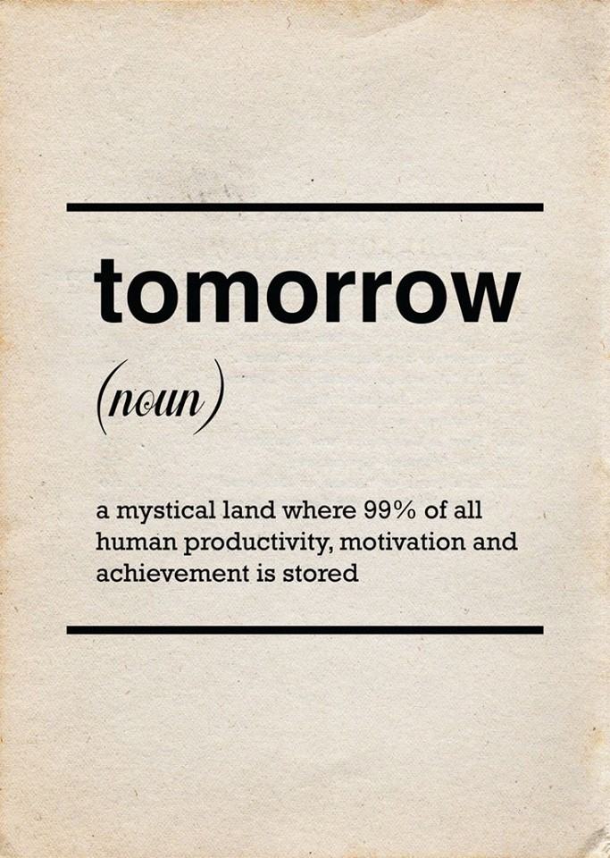 Obrázek tomorrow meaning