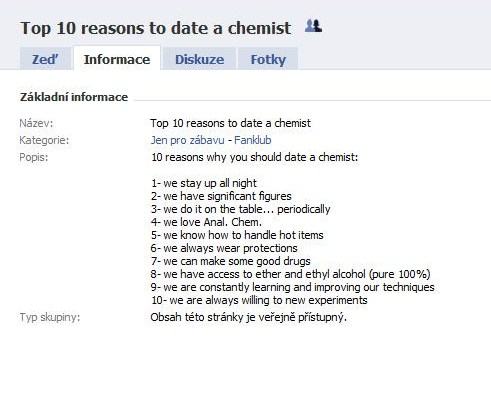 Obrázek top reasons to should date a chemist