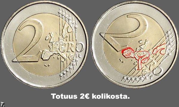 Obrázek totuus 2 euro kolikosta