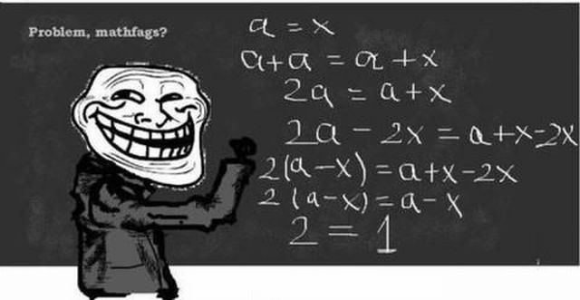 Obrázek troll math problem