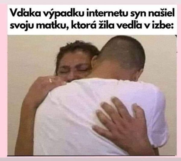 Obrázek vdaka vypadku internetu