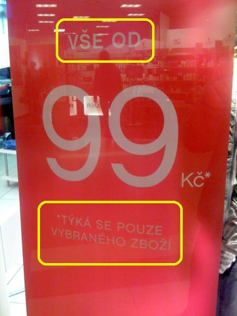 Obrázek vse za 99 ale ne vse