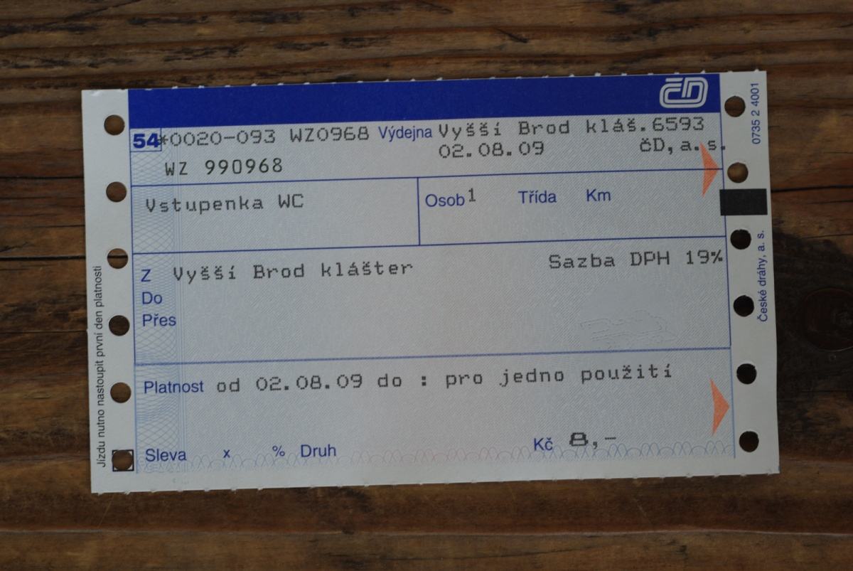 Obrázek vstupenka wc