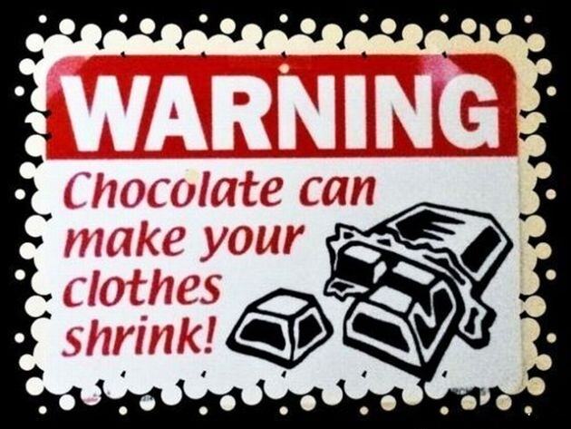 Obrázek warning chocolate can make